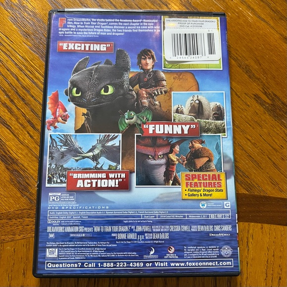 how to train your Dragon 2 DVD (2014) - Picture 2 of 3